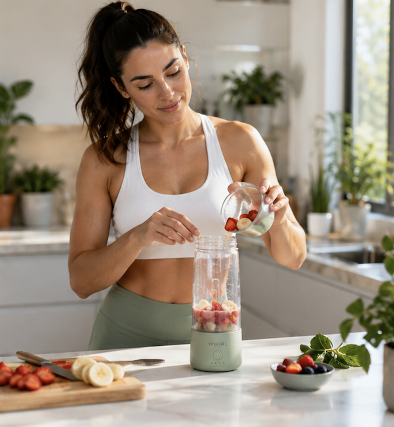 Protein shake in cup